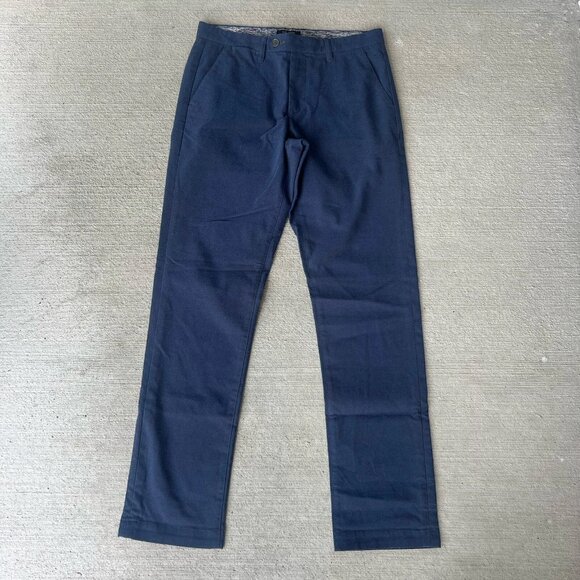 Ted Baker Men’s Navy Chino Dress Pants Size 31R Slim Fit Casual Trousers - Picture 1 of 5